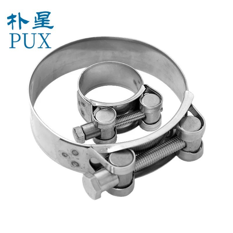 2024 PUX W1/W2/W4 Galvanized Power Hose Clamp / Strong Throat Hoop heavy duty hose clamp