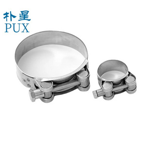 2024 PUX W1/W2/W4 Galvanized Power Hose Clamp / Strong Throat Hoop heavy duty hose clamp