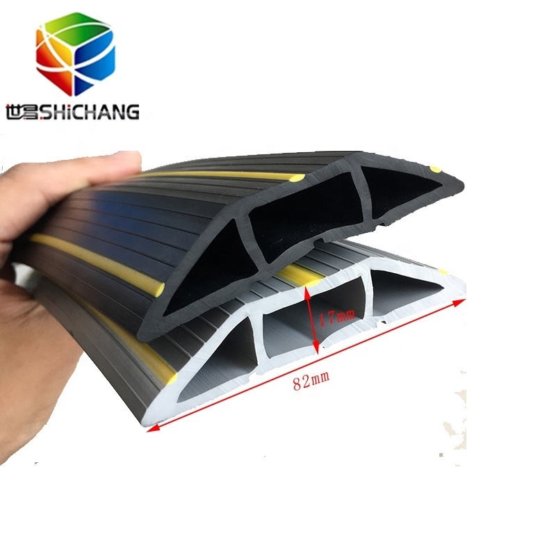 Hot sale rubber bond cord cover floor cable protector for Flexible PVC Duct Cord Cover