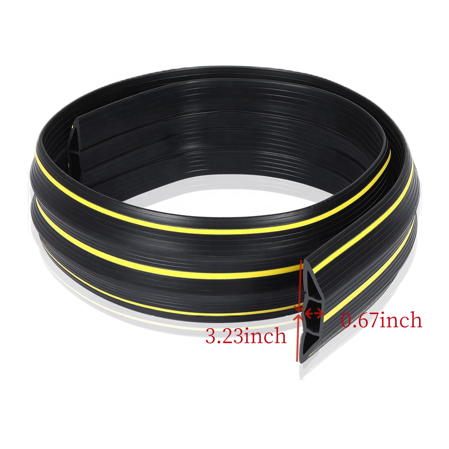 Flexible PVC Electrical heavy duty plastic cover Cable Protector 1 Channel cord floor cable covers tripping prevention