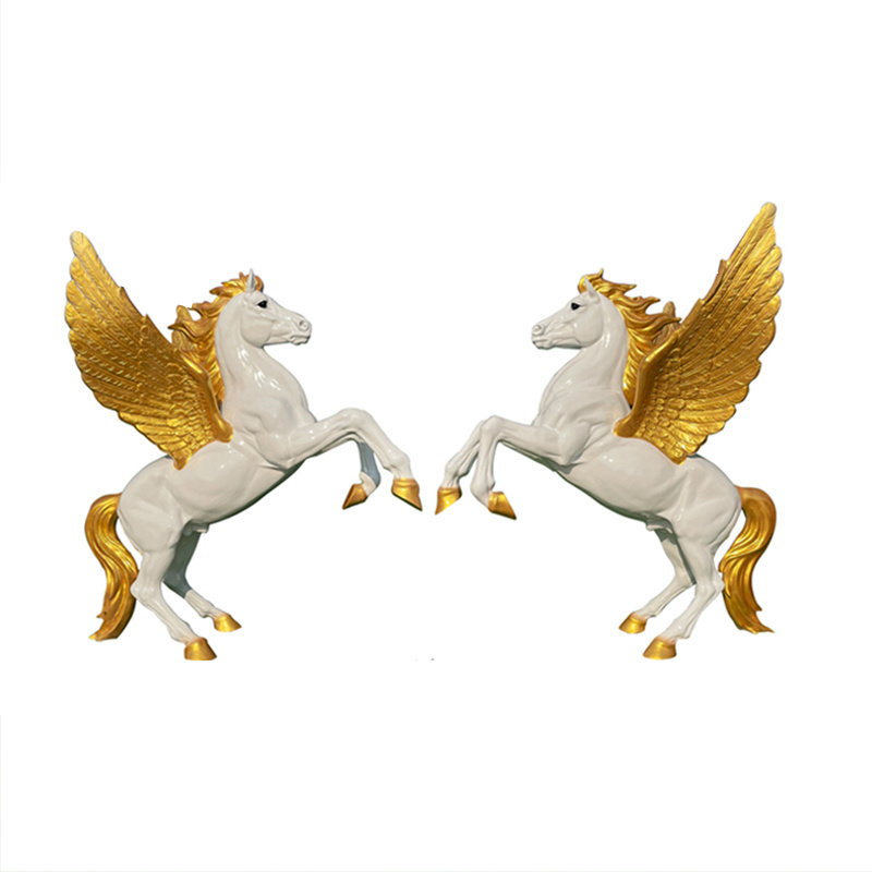 Modern design in customizable sizes Fiberglass statue of a winged horse