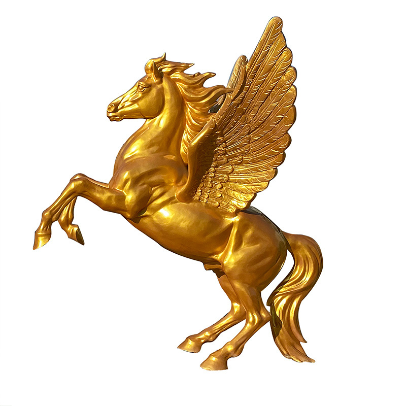 Modern design in customizable sizes Fiberglass statue of a winged horse