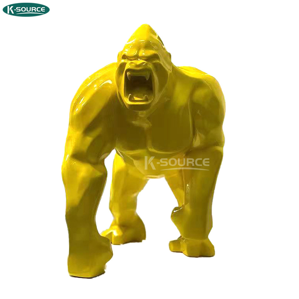 Custom Fiberglass Animal Sculpture life size resin gorilla king kong statue