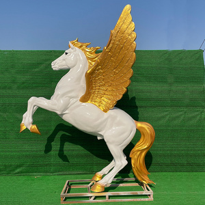 Modern design in customizable sizes Fiberglass statue of a winged horse