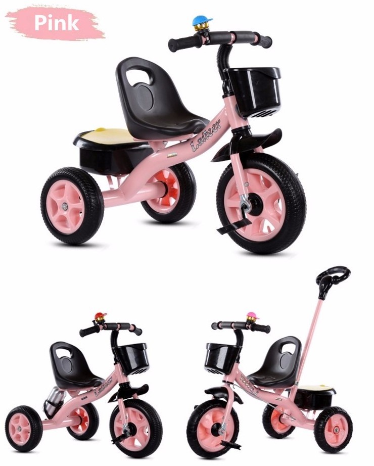 2022 Factory wholesale new model steel frame kids double seat tricycle with back seat child tricycle for kids