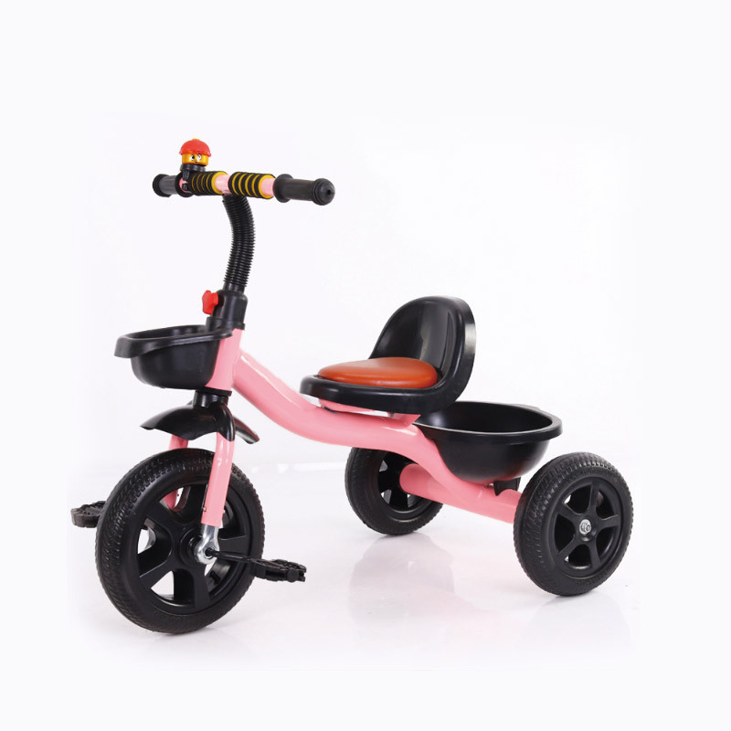 2022 Factory wholesale new model steel frame kids double seat tricycle with back seat child tricycle for kids