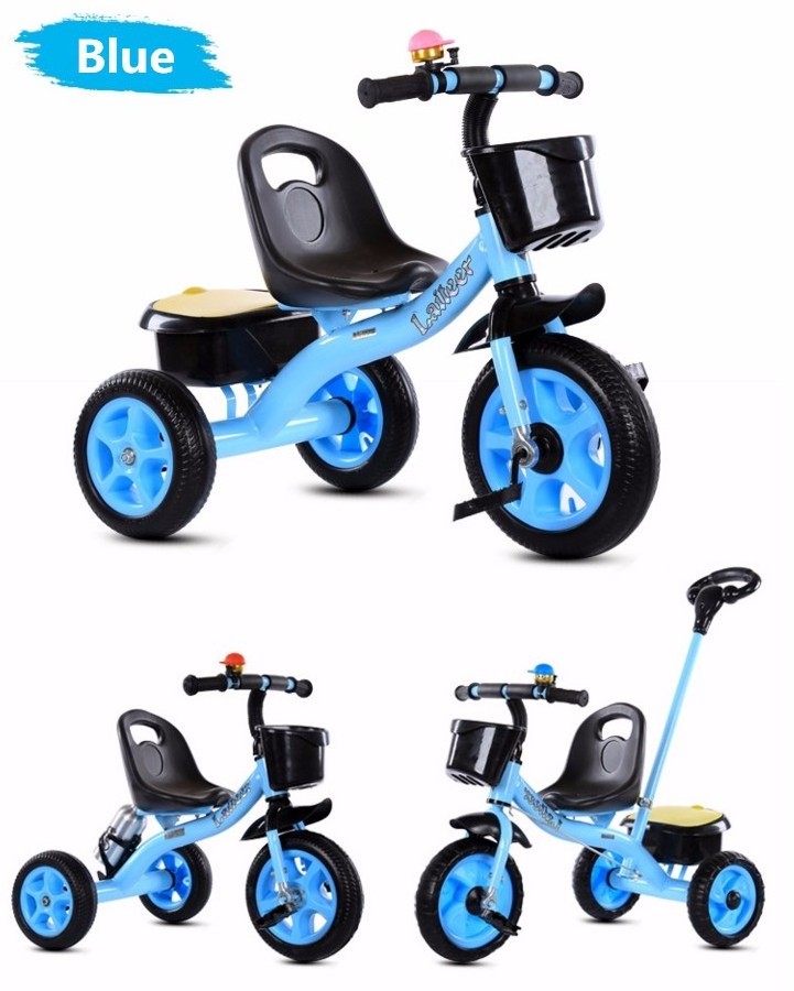 2022 Factory wholesale new model steel frame kids double seat tricycle with back seat child tricycle for kids