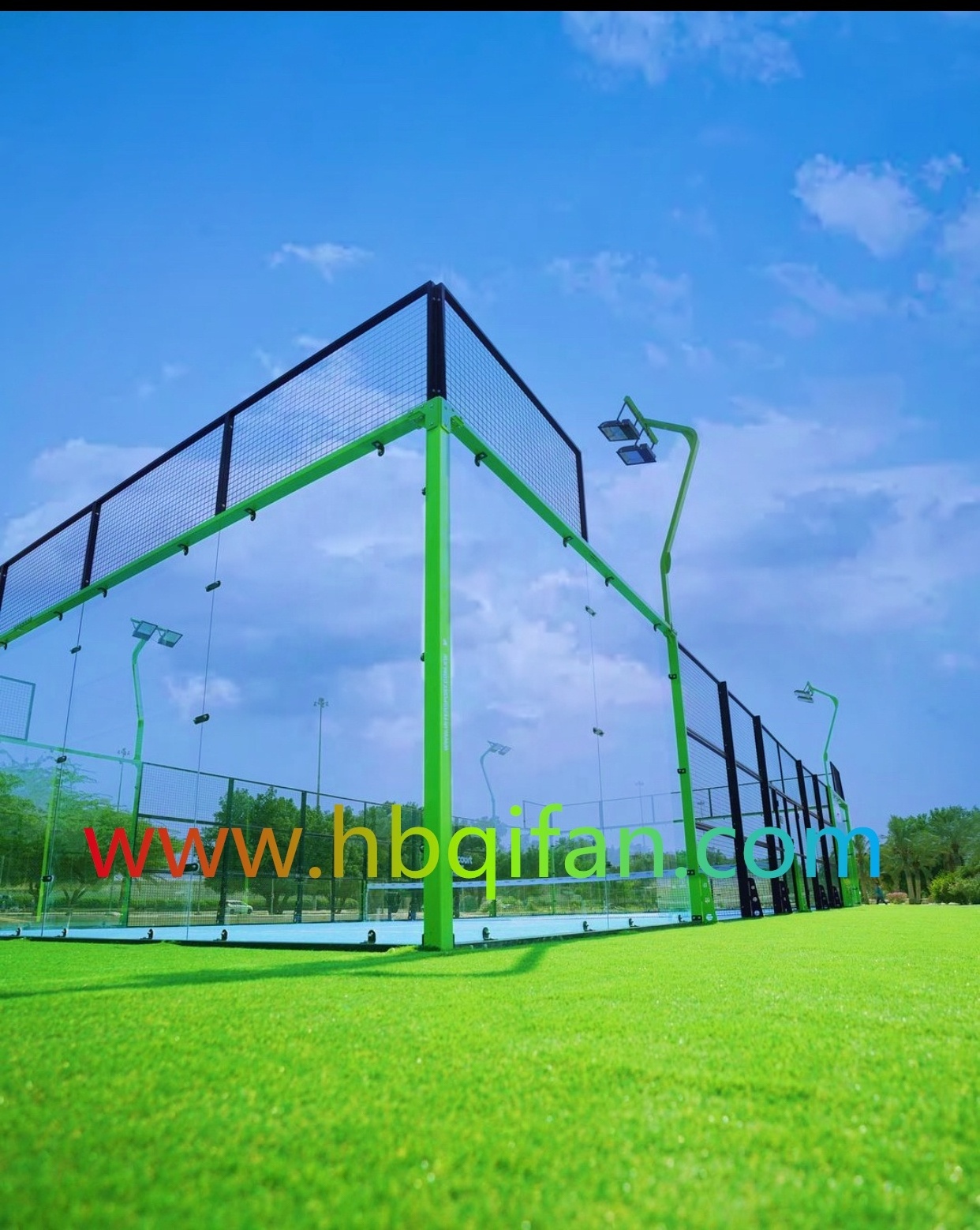 2023 New Design Outdoor Panoramic Cancha De Padel Portable Paddle Tennis Court For Sale