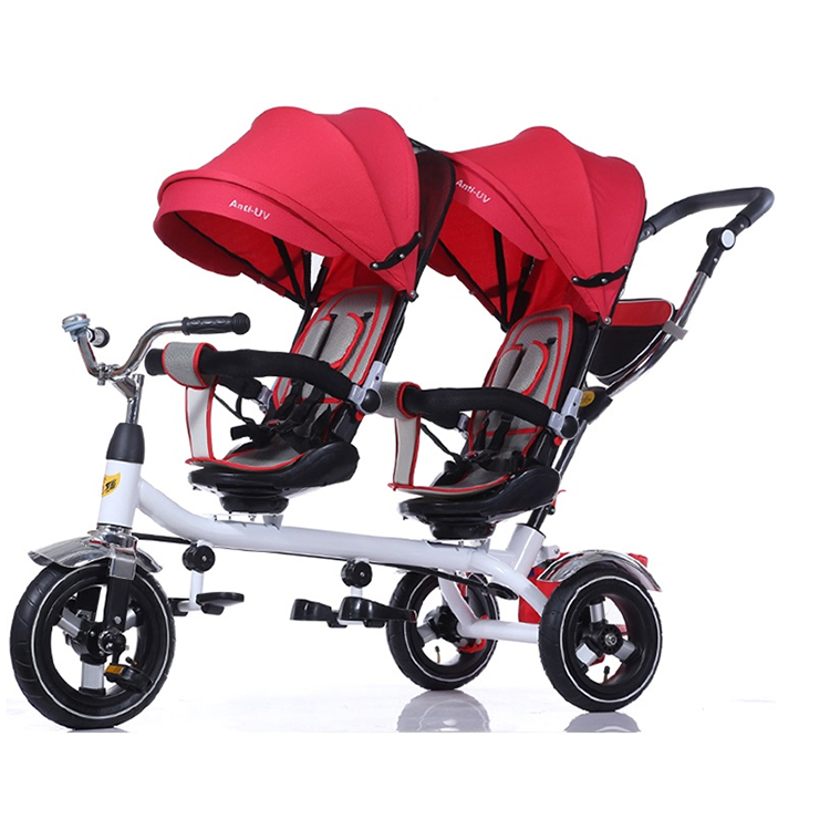 Great Children Bike with Umbrella Baby Tricycle Kids Bicycle Twins