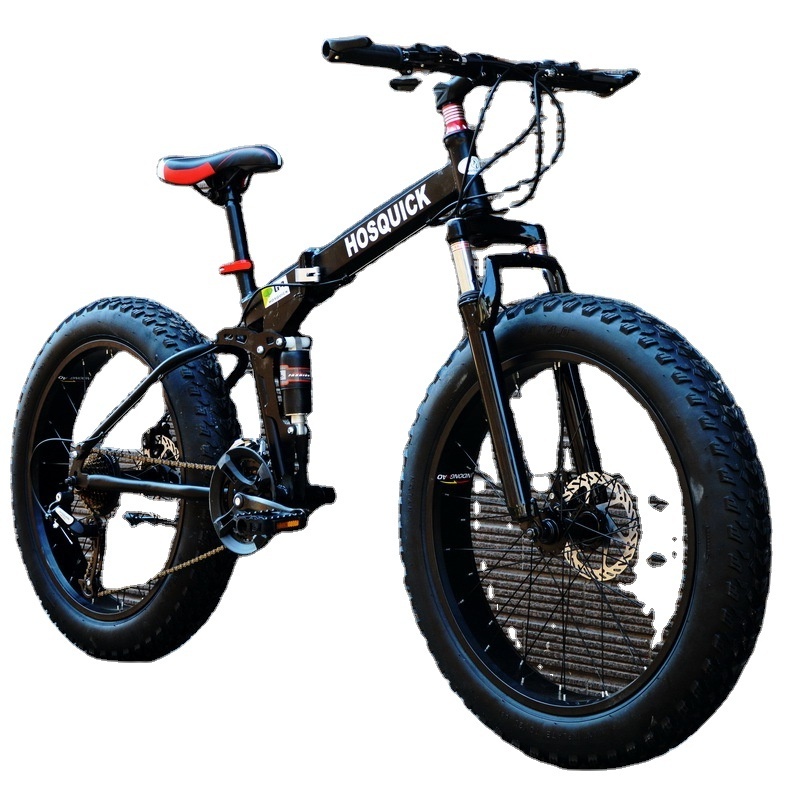 20/26 inch 4.0 thick wheel folding mountain bike road bike super wide tire off-road beach snowmobile