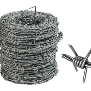 Hot Dipped Galvanized PVC Coated Barbed Wire Razor Barb Wire 25FT 18 Gauge-Great for Security Fencing Craft Fences