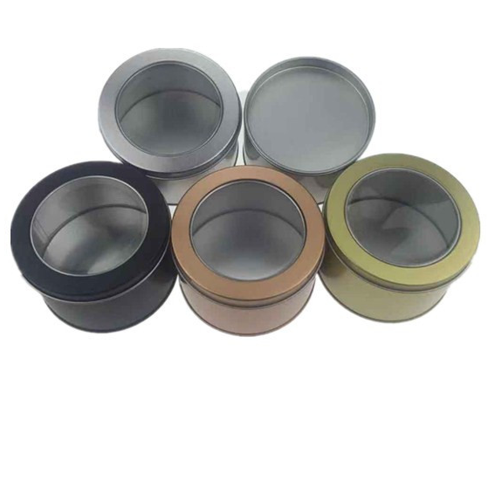 Food Packaging Round Cake Tin Can Customized Metal Cookie Tin Box