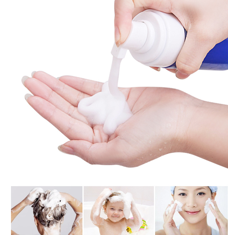 100ml 150ml transparent white cobalt blue plastic bottle foam pump moussing bubble facial cleanser bottle