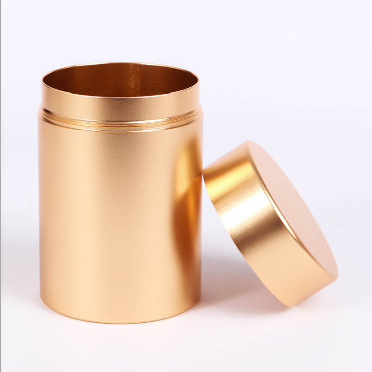 2019 new multicolor plated titanium alloy tea tube, stainless steel portable tea box,tea can capsule pill can