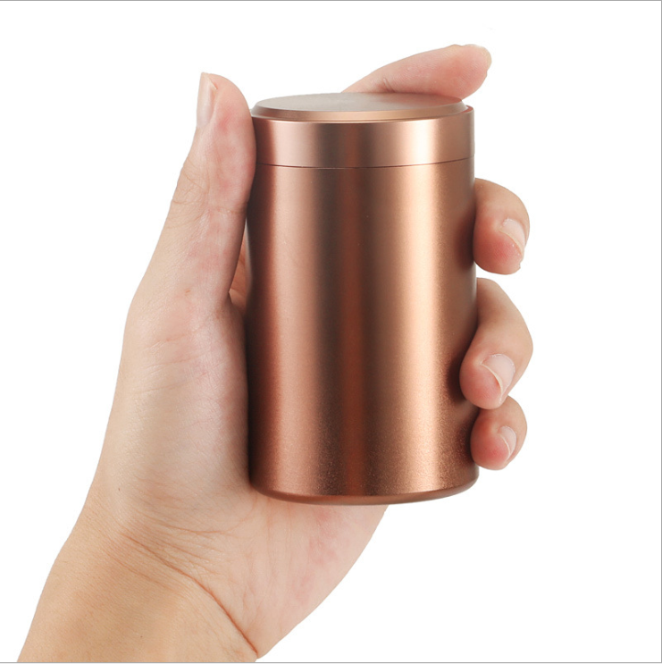 2019 new multicolor plated titanium alloy tea tube, stainless steel portable tea box,tea can capsule pill can