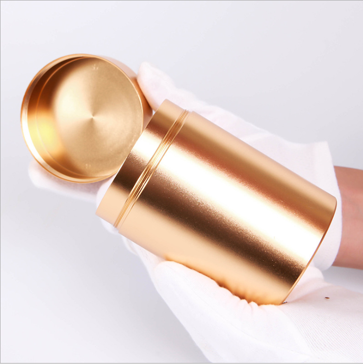 2019 new multicolor plated titanium alloy tea tube, stainless steel portable tea box,tea can capsule pill can