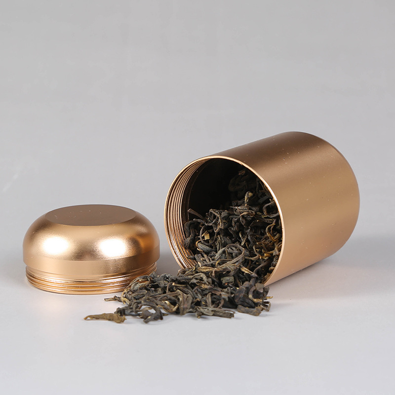 HOT sale tea tin box tea can with screw lid 80ml Titanium alloy tea pot