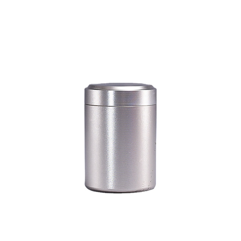 Wholesale tin can custom recycled tin titanium aluminum alloy tin mini canister tea packaging