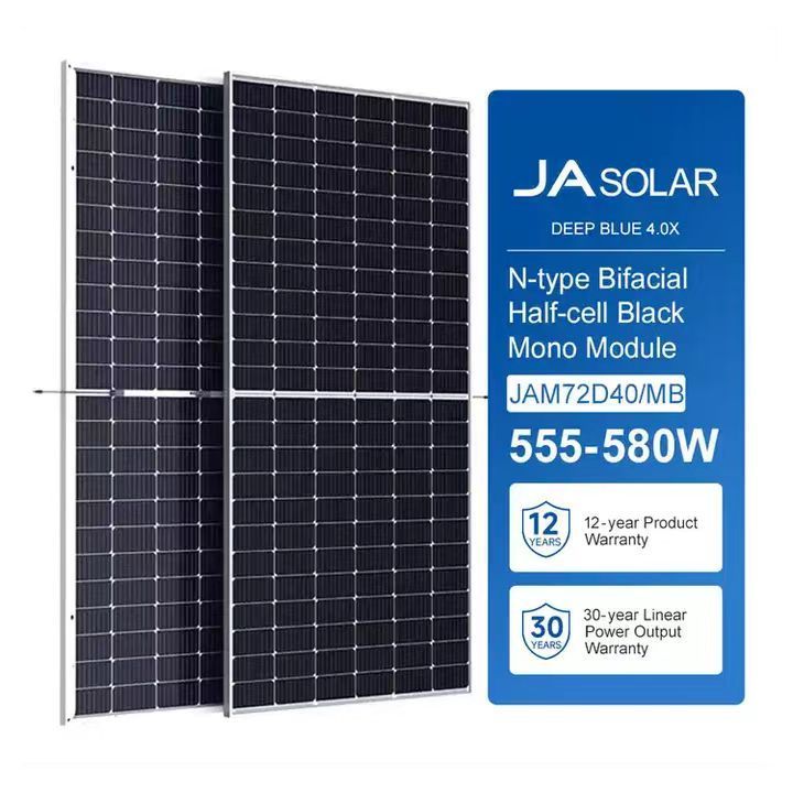 JA Solar EU Warehouse Deep Blue 575W 580W 590W 600W 550W Pannelli Fotovoltaici Power Module Paneles 600 Watt Solares Solar Panel