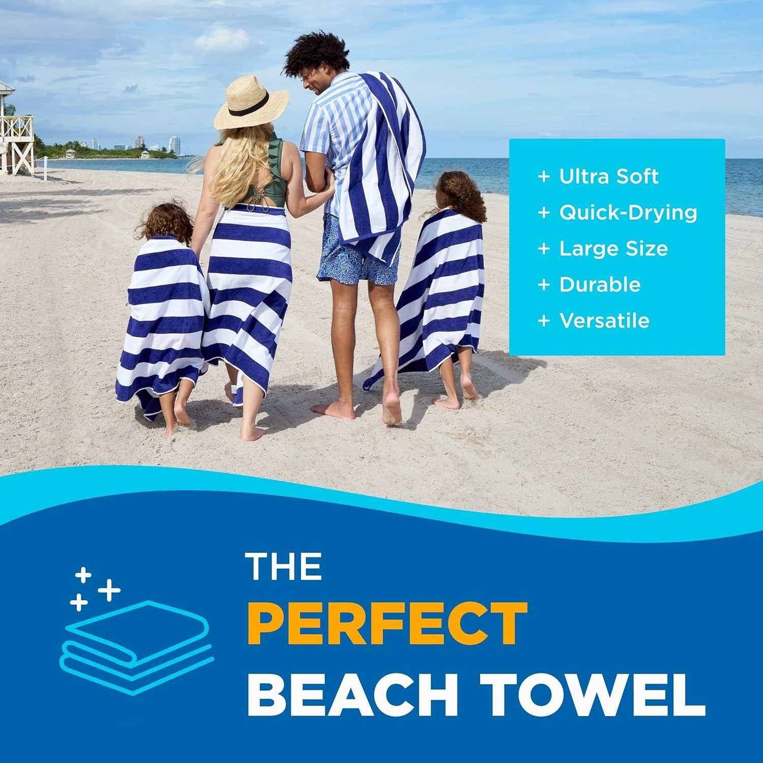 Custom Color Dyed Printed Beach Towel Cotton High Quality Towel Pool Oem Black Grey and White Striped Beach Towels