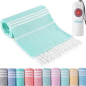 High Quality 100% Cotton Quick Dry Sand Free Beach Oversized Turkish Beach Towel  Extra Large Adult Gift Beach Towel