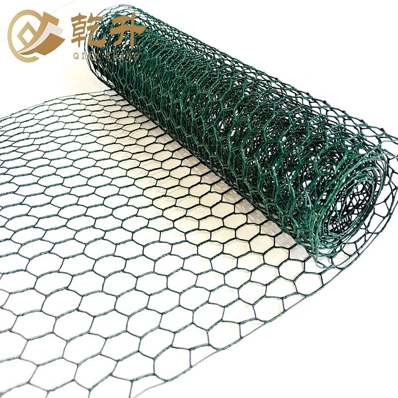 Galvanized PVC Plastic Coated Triple Twist Hexagonal Wire Mesh For Rabbit Cage Poultry Chicken Fence Netting