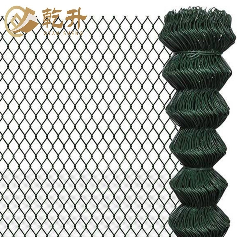 China Supply Cheap Used Commercial Black PVC coated Chain Link Fence With Accessories Hardware Fittings For Jamica