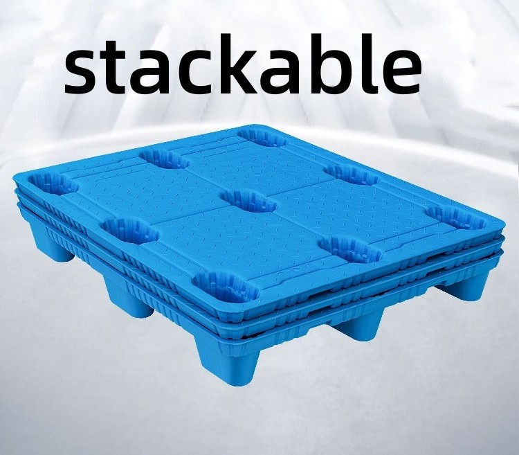 Reusable Euro Pallet Wrap Closed Top Plastic Nestable Pallet with Nine Legs High Quality Plastic Pallets