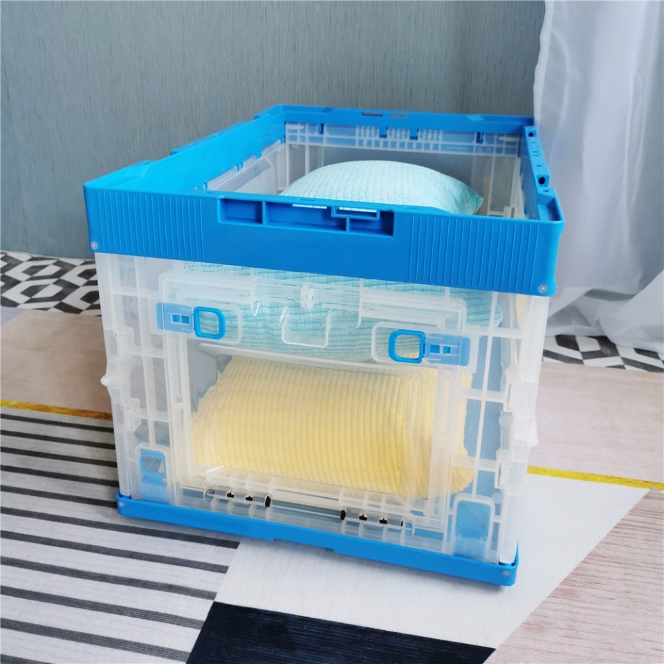 High Quality Transparent Plastic Medical Supplies Crate Folding Storage crate