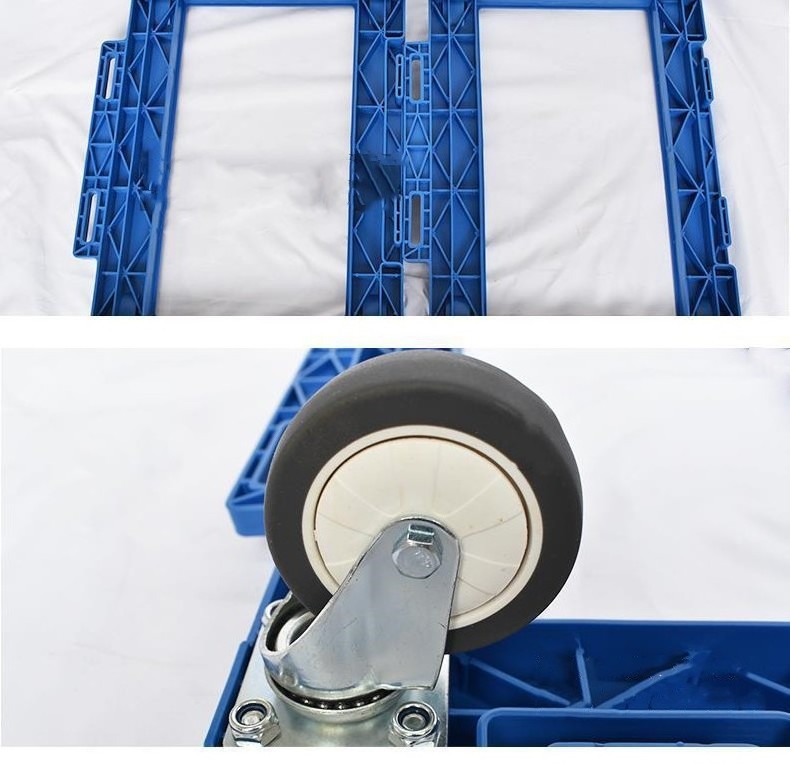 Silent Rolling 4-Wheel Dolly Portable Plastic Hand Cart with Wheels Portable Dolly Wheel