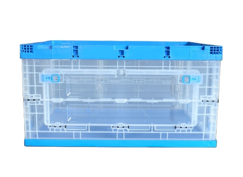 High Quality Transparent Plastic Medical Supplies Crate Folding Storage crate