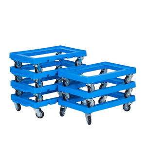 Silent Rolling 4-Wheel Dolly Portable Plastic Hand Cart with Wheels Portable Dolly Wheel