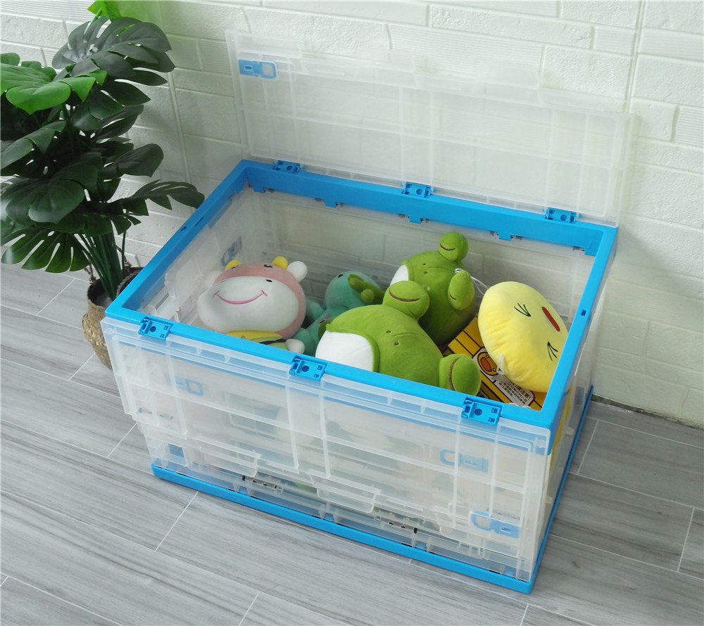 High Quality Transparent Plastic Medical Supplies Crate Folding Storage crate