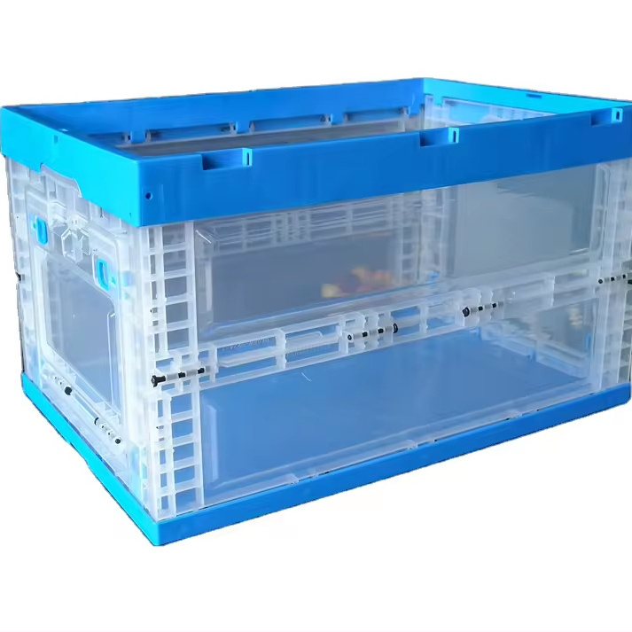 High Quality Transparent Plastic Medical Supplies Crate Folding Storage crate