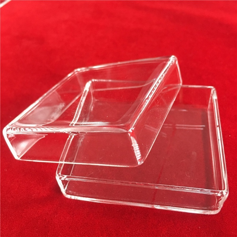 square shape quartz glass petri dish