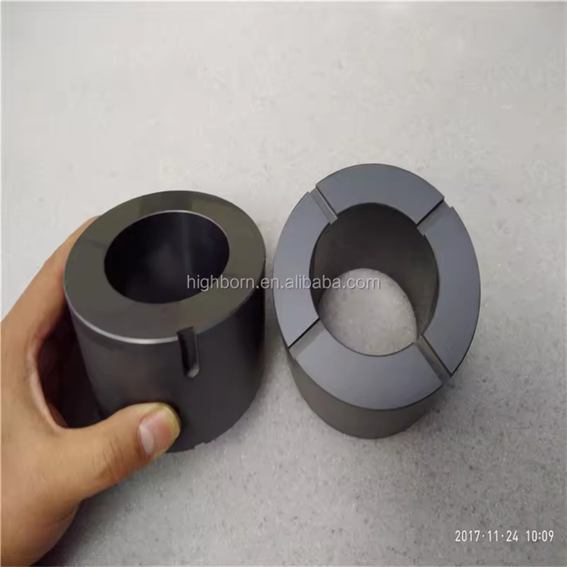 Customized SIC  bush ceramic ring silicon carbide ceramic bushing with high heat resistance