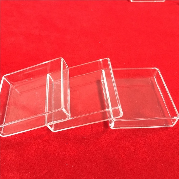 square shape quartz glass petri dish