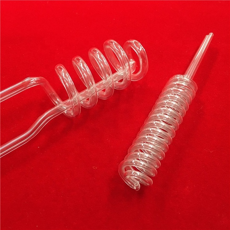 clear spiral quartz glass pipe