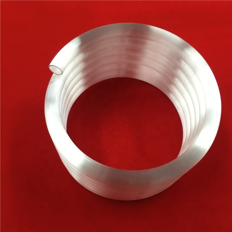 heat resistance quartz coil tube, quartz helical glass tube, quartz spiral tube