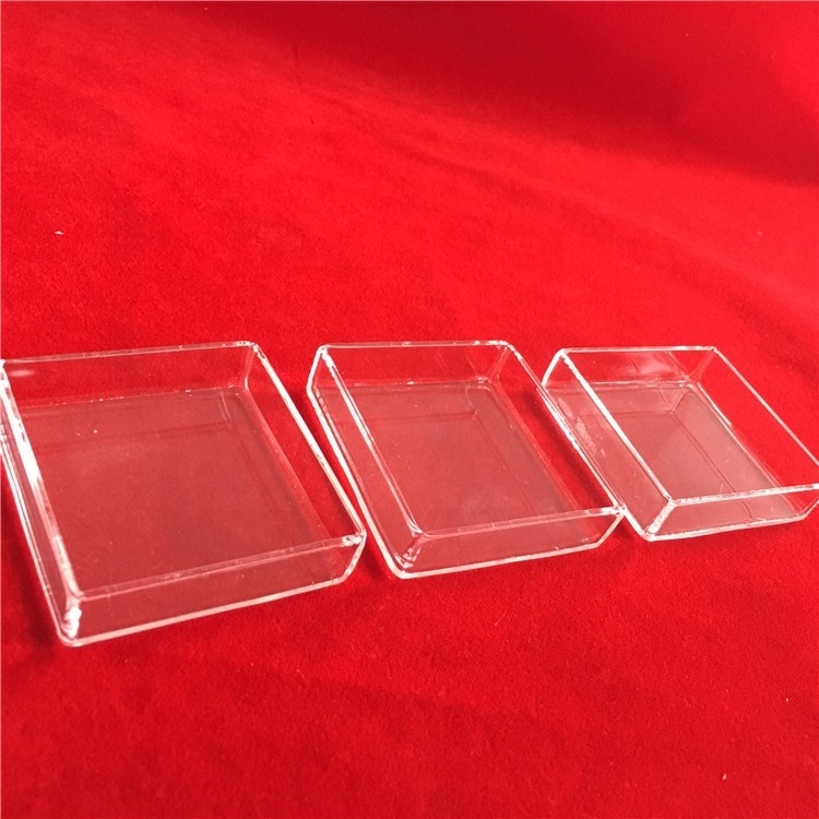 square shape quartz glass petri dish