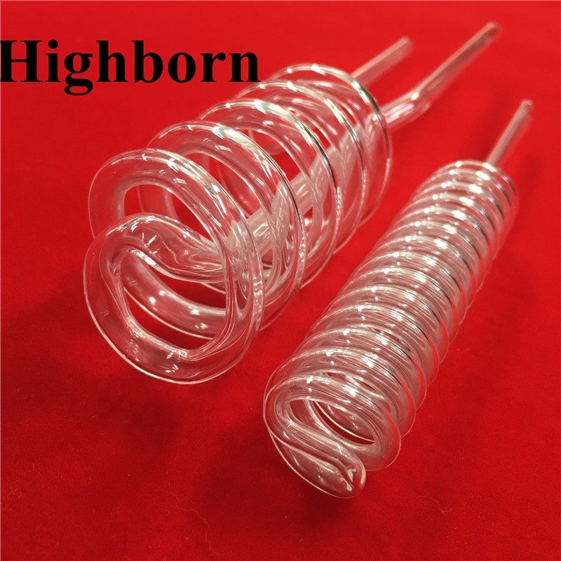 clear spiral quartz glass pipe