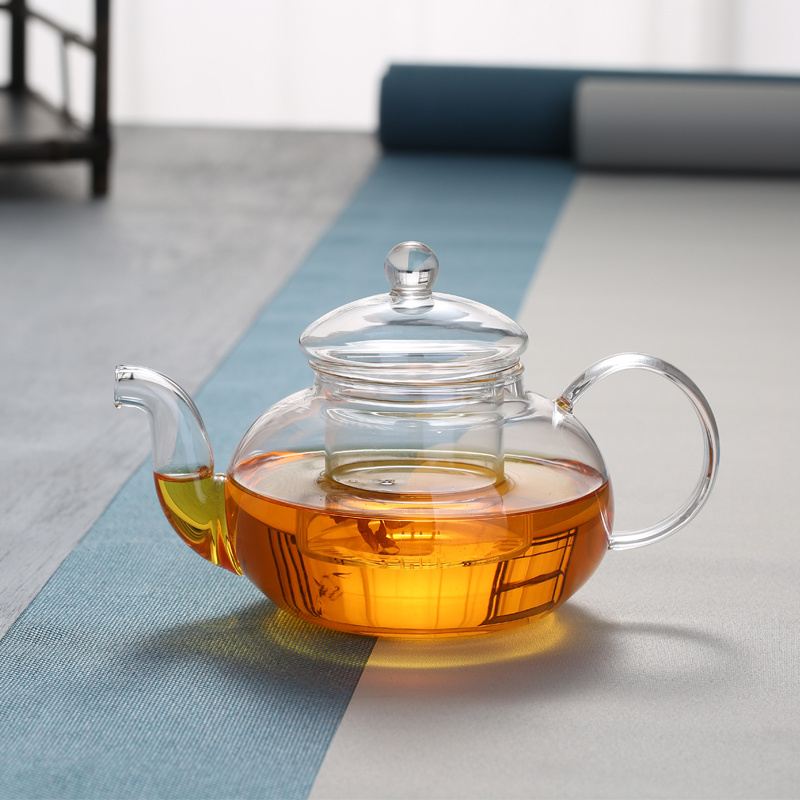 400ml 600ml 800ml 1000ml heat resistant borosilicate Glass TeaPot with infuser