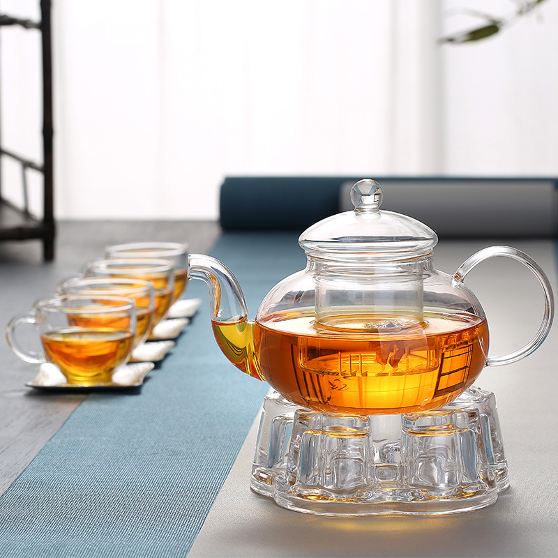 400ml 600ml 800ml 1000ml heat resistant borosilicate Glass TeaPot with infuser