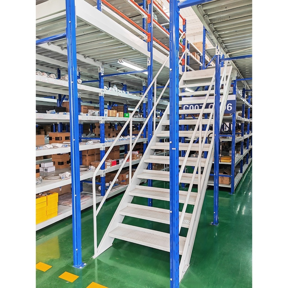 steel mezzanine shelving tools storage warehouse equipment mezzanine floor kits with stairs