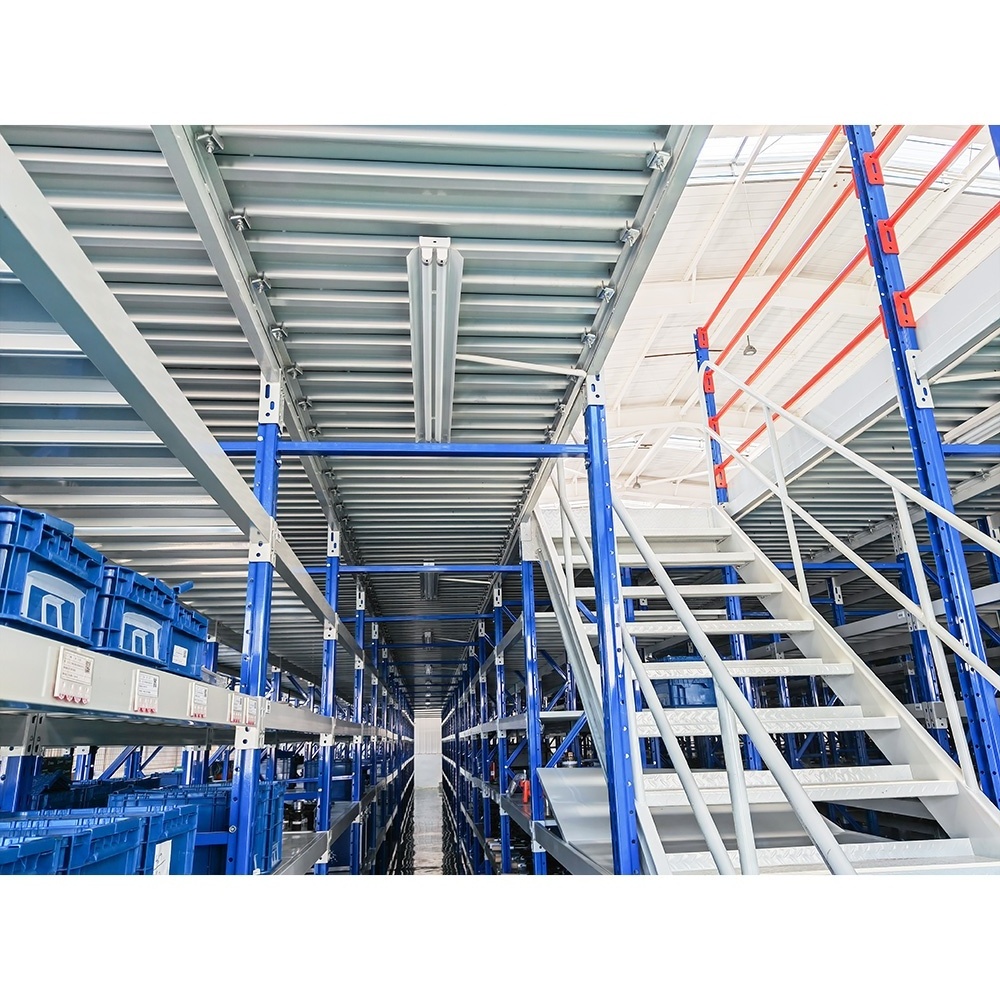 steel mezzanine shelving tools storage warehouse equipment mezzanine floor kits with stairs