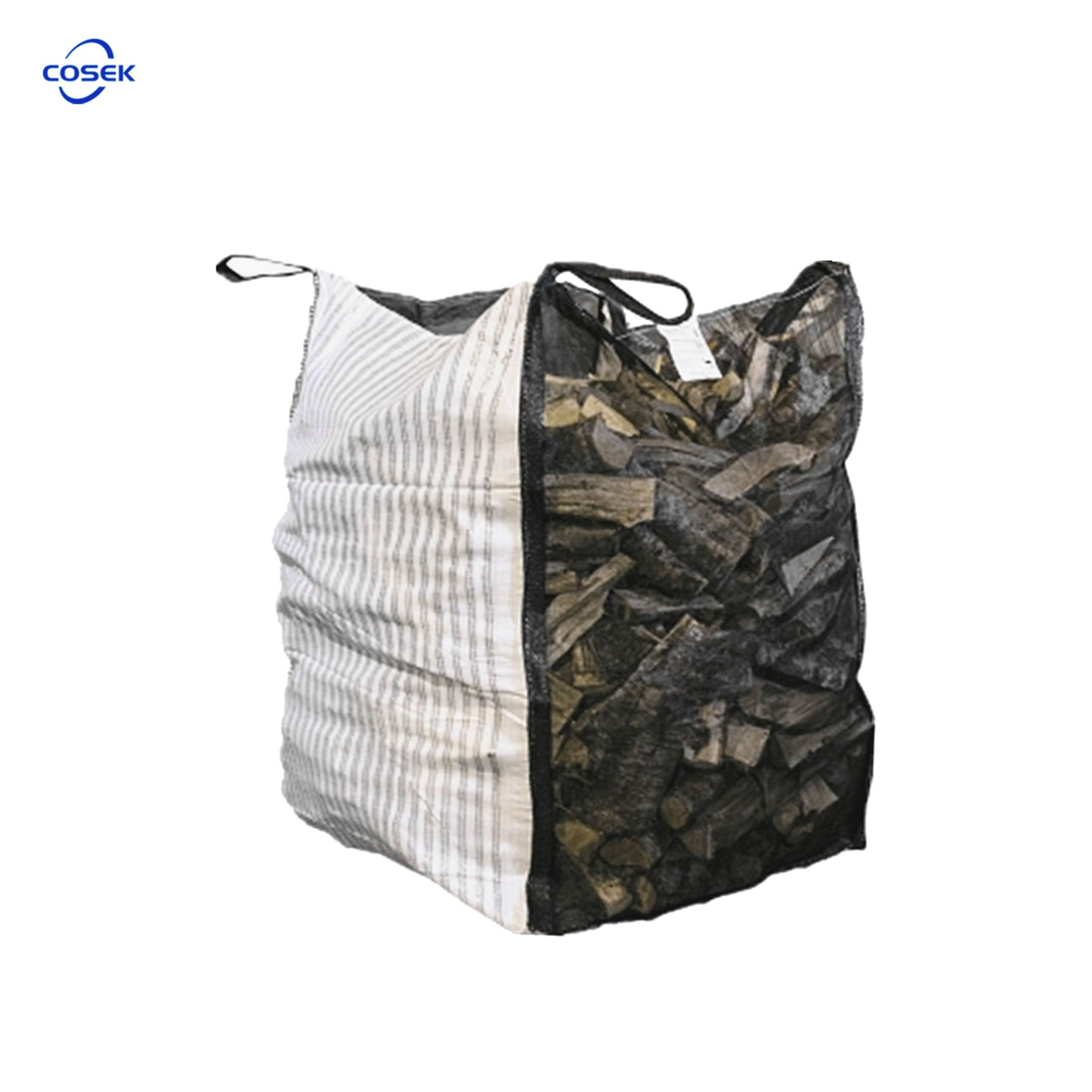 1 ton breathable pp woven big Bag FIBC for Firewood PackingBig Bag ,transparent pp jumbo bag