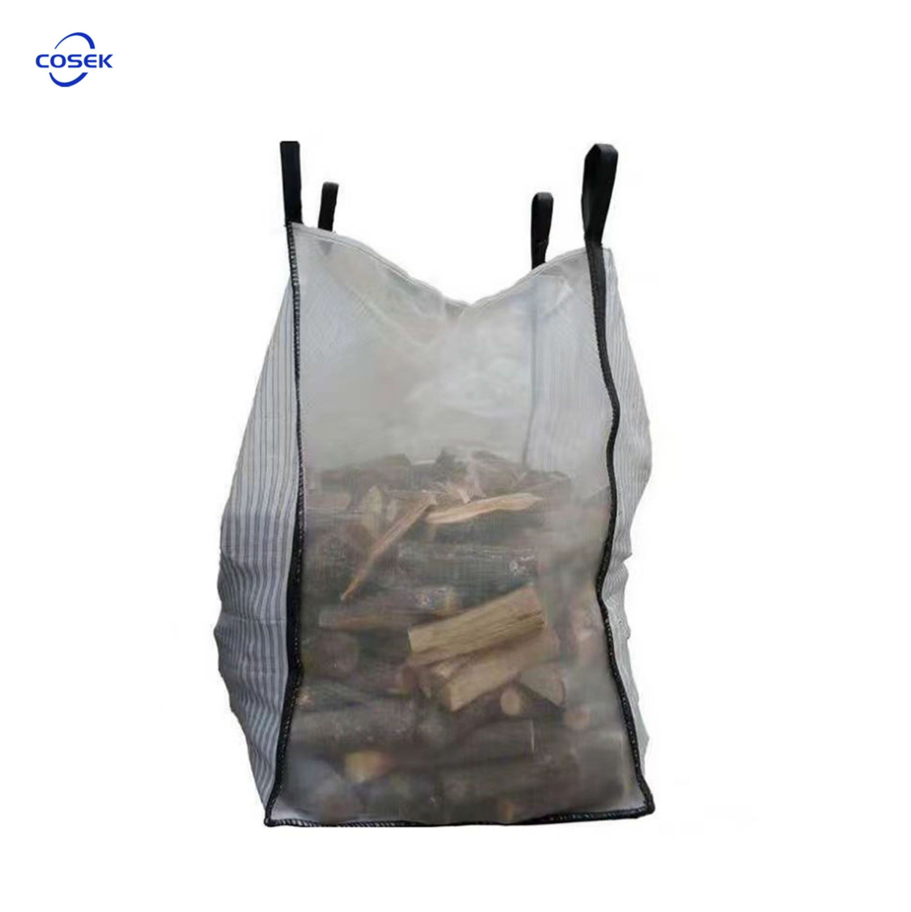 1 ton breathable pp woven big Bag FIBC for Firewood PackingBig Bag ,transparent pp jumbo bag