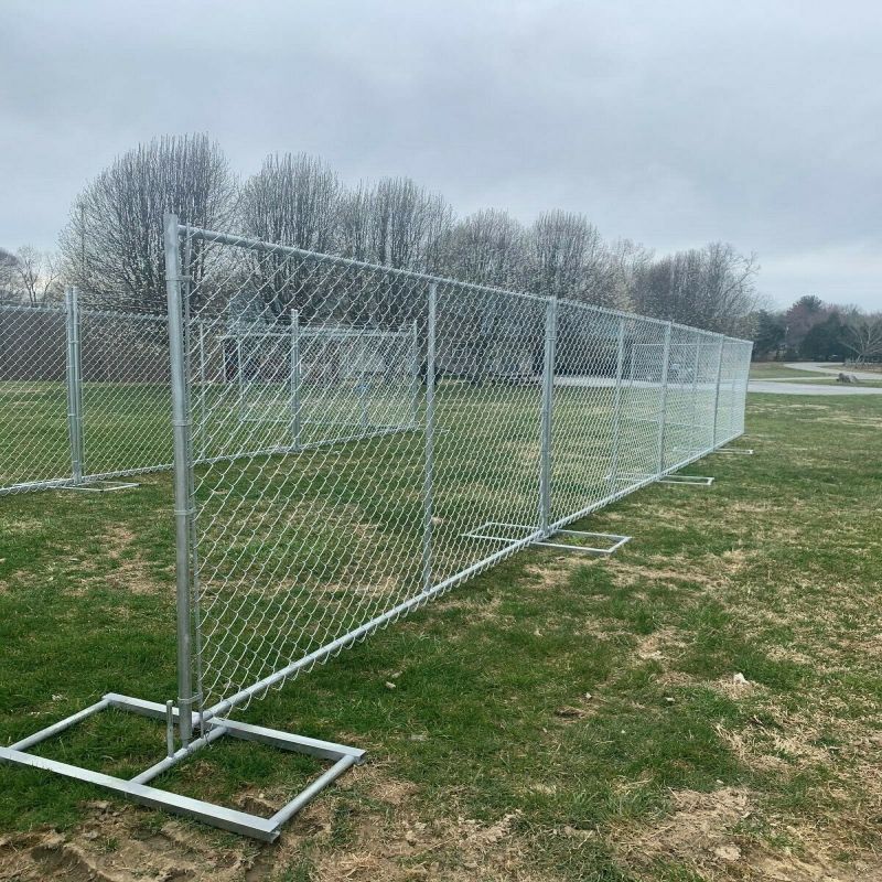 Hot Dipped Galvanized American Standard Construction Security Chain Link Fence Panels Removable Temporary Fence