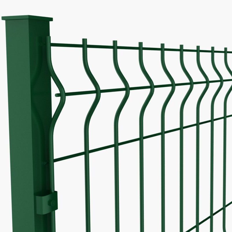 3D Curved Wire Mesh Panels Outdoor Security Fence with Powder Coated Metal Frame for Farm Fencing and Driveway Gates