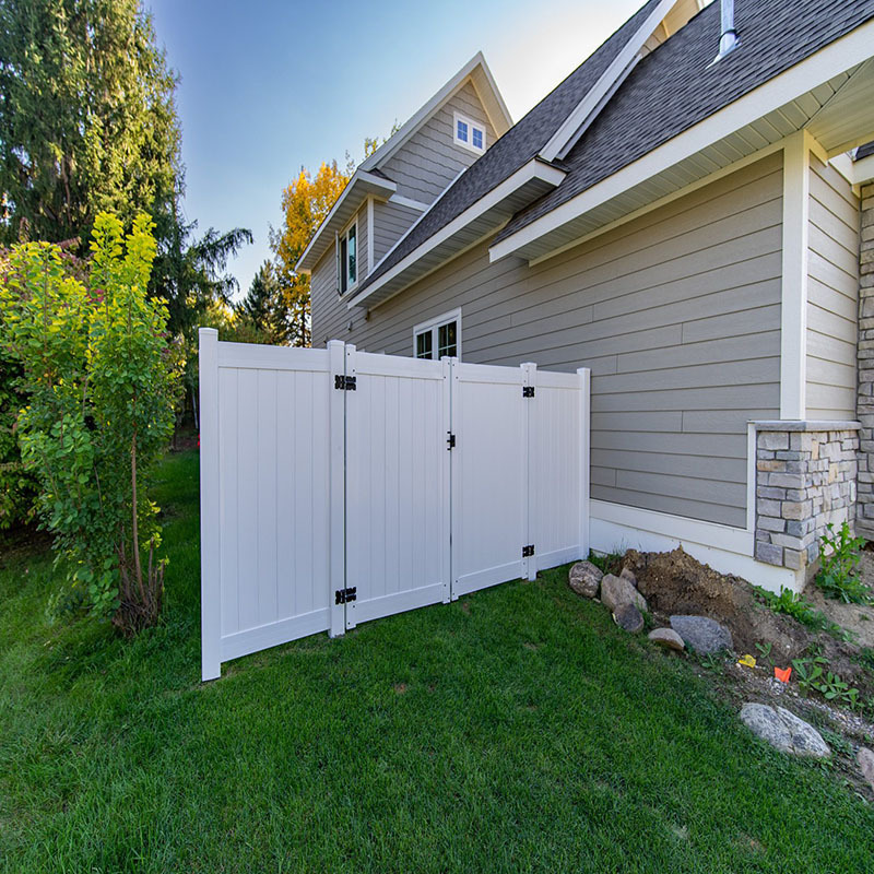 White Vinyl Fence Panels 6x8ft and 6x6ft for Wall Privacy & Farm & Driveway Gates White Privacy Plastic PVC Wall Fence